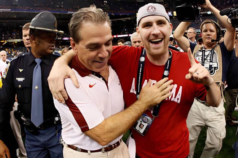 Nick Saban with son Nicholas Saban